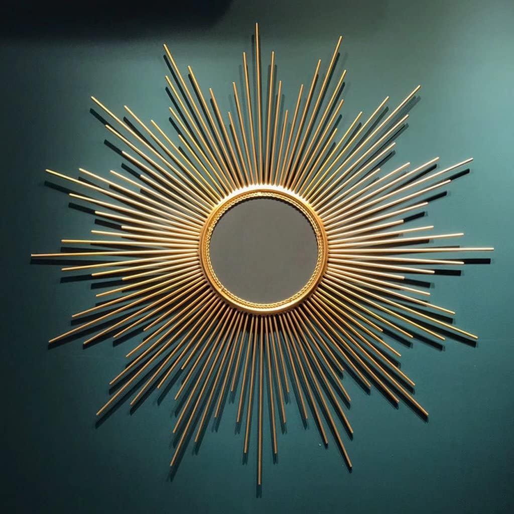 Großer Wandspiegel / Sonnenspiegel Gold