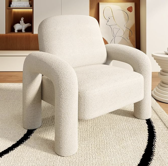 SEYNAR Sherpa Akzent-Sessel aus Bouclé