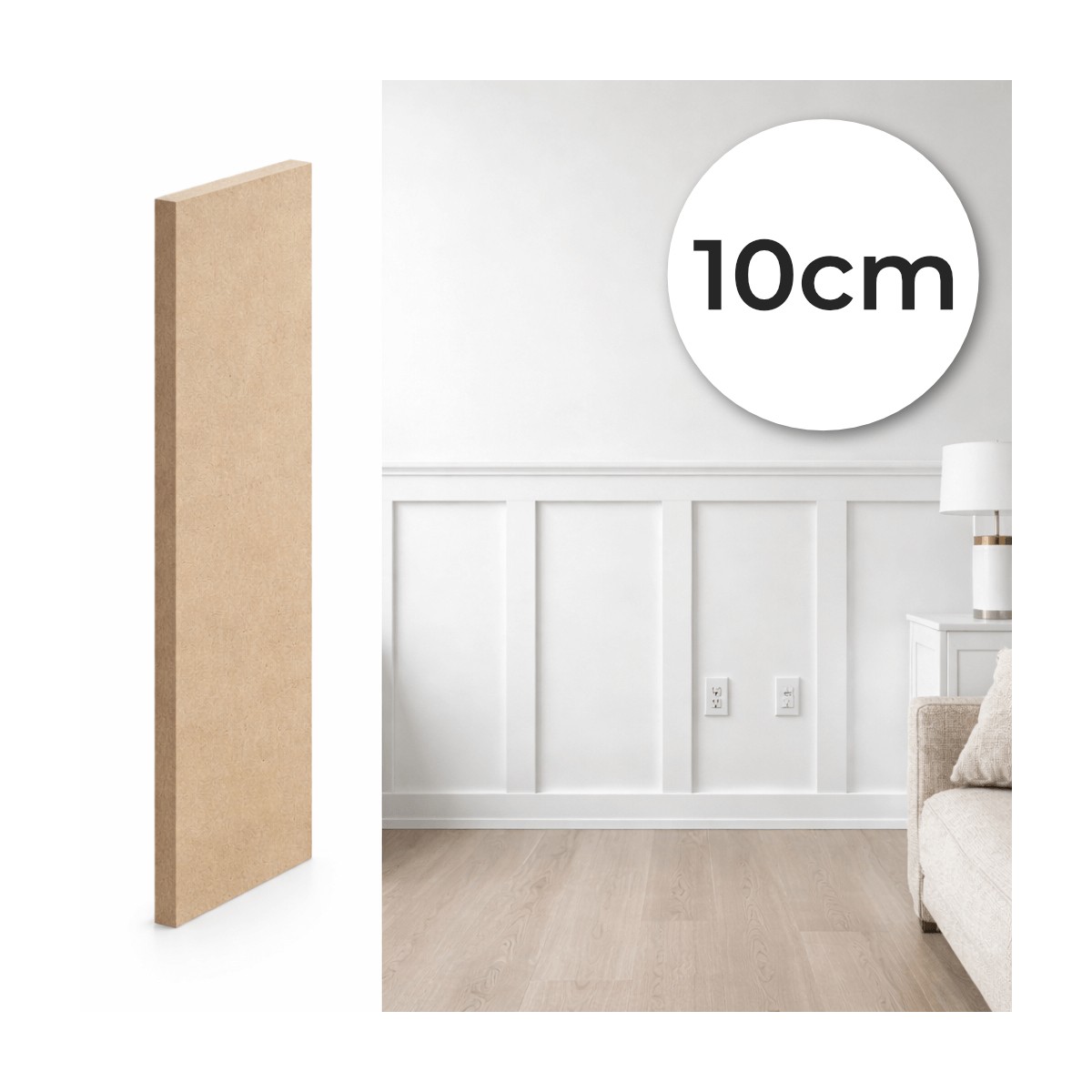 DIY-Latten zum Streichen – Englische Wandvertäfelung 10 cm
