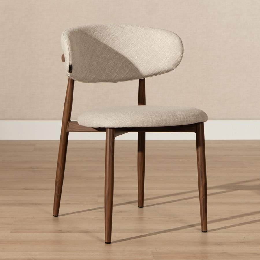 Esszimmerstuhl Lara – Leinen Taupe