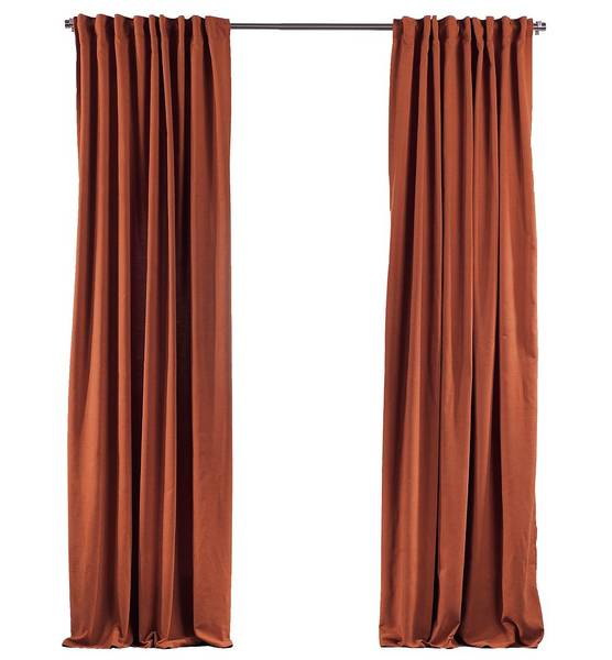 Kunstsamtvorhang GOrange – Orange, 140 × 200 cm