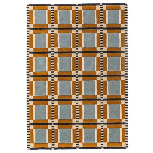 Wollteppich Quadro Typ A – Mehrfarbig, 140 × 200 cm