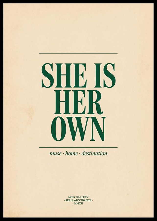Poster „She Is Her Own“
